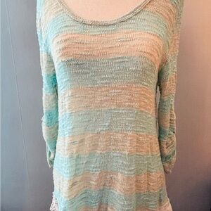 Vanity Pastel Striped Sweater - Mint and Beige